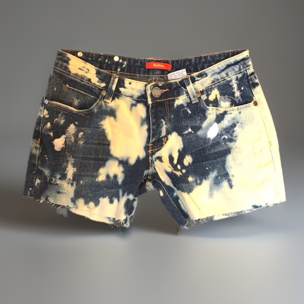 Cropped Destroyed Acid Wash Hot Pants Shorts